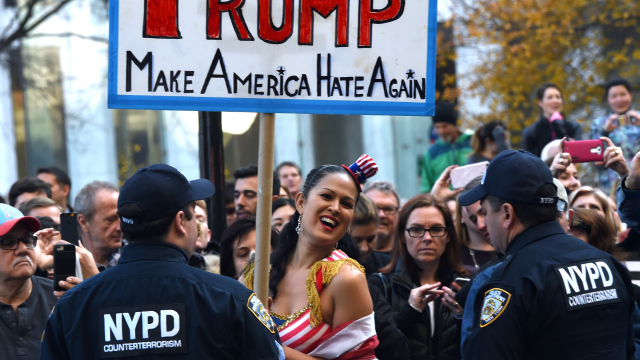 В США начались протесты против победы Трампа на выборах